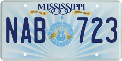 MS license plate NAB723