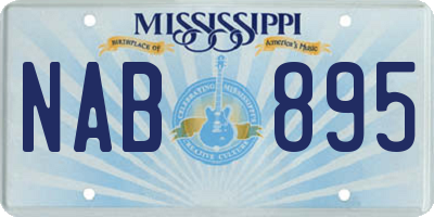 MS license plate NAB895