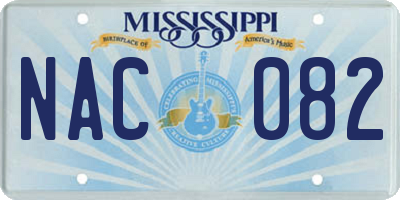 MS license plate NAC082