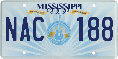 MS license plate NAC188