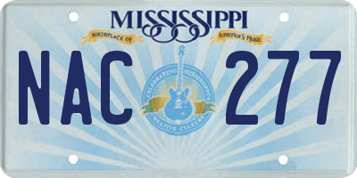 MS license plate NAC277