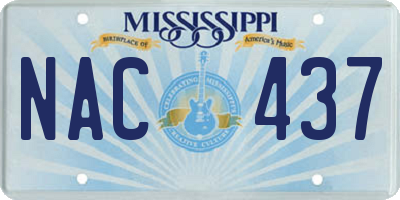 MS license plate NAC437