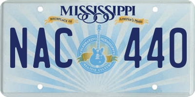 MS license plate NAC440
