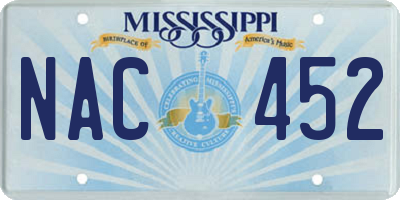 MS license plate NAC452