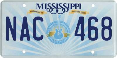 MS license plate NAC468