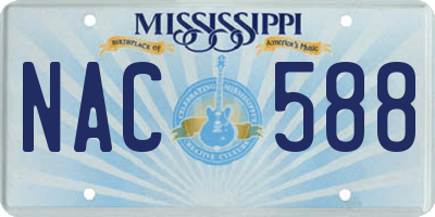 MS license plate NAC588