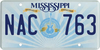 MS license plate NAC763