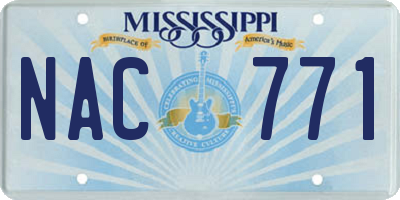 MS license plate NAC771
