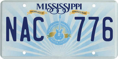 MS license plate NAC776