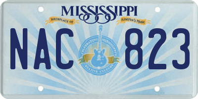 MS license plate NAC823