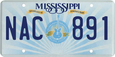 MS license plate NAC891