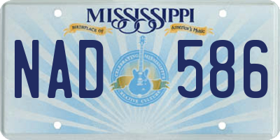 MS license plate NAD586