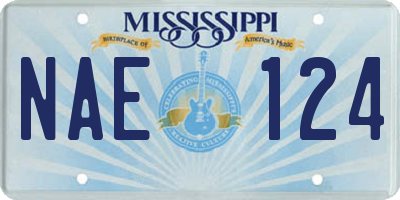 MS license plate NAE124