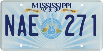 MS license plate NAE271
