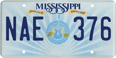 MS license plate NAE376