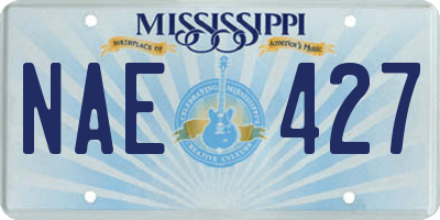 MS license plate NAE427