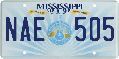 MS license plate NAE505