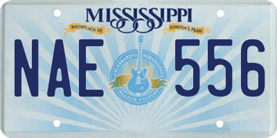 MS license plate NAE556