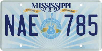 MS license plate NAE785