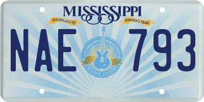 MS license plate NAE793