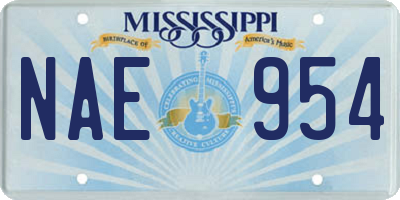 MS license plate NAE954