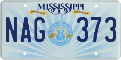 MS license plate NAG373