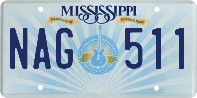 MS license plate NAG511