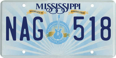 MS license plate NAG518
