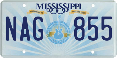 MS license plate NAG855
