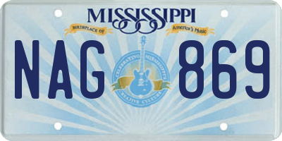 MS license plate NAG869