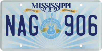 MS license plate NAG906