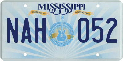 MS license plate NAH052