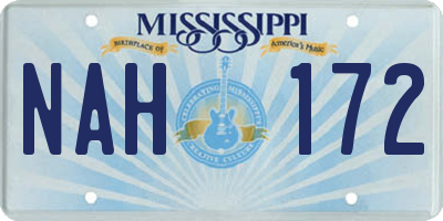 MS license plate NAH172