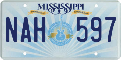 MS license plate NAH597