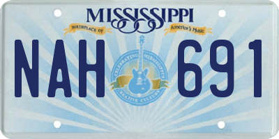 MS license plate NAH691
