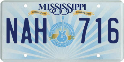 MS license plate NAH716