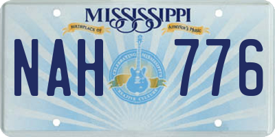 MS license plate NAH776