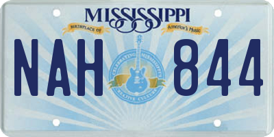 MS license plate NAH844