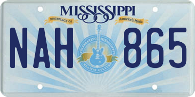 MS license plate NAH865
