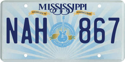 MS license plate NAH867