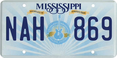 MS license plate NAH869