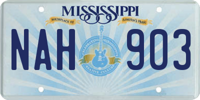 MS license plate NAH903