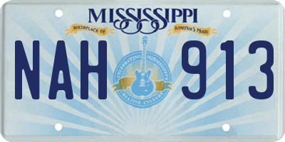 MS license plate NAH913