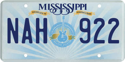 MS license plate NAH922
