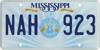 MS license plate NAH923