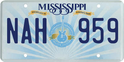 MS license plate NAH959