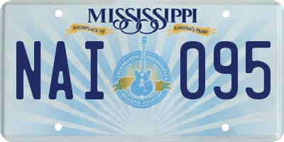 MS license plate NAI095