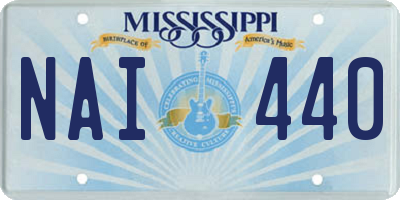 MS license plate NAI440
