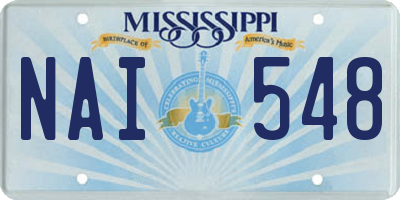 MS license plate NAI548