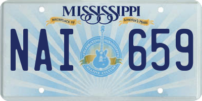 MS license plate NAI659
